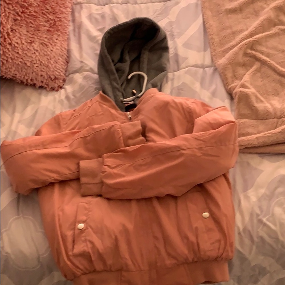 Pink&Grey Bomber Jacket